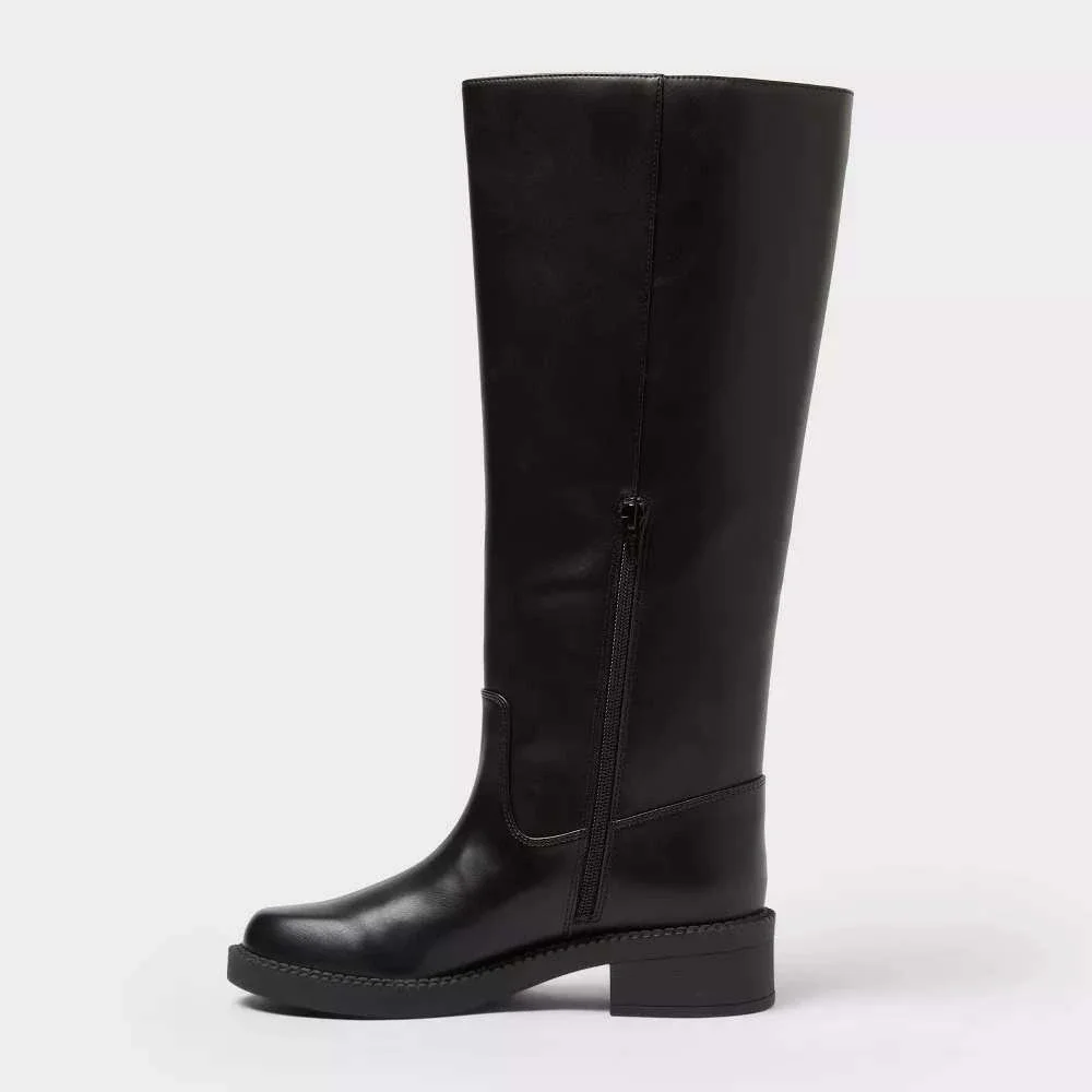 A New Day Women's Hattie Knee-High Boots Black Size 6.5 New With‎ Tags